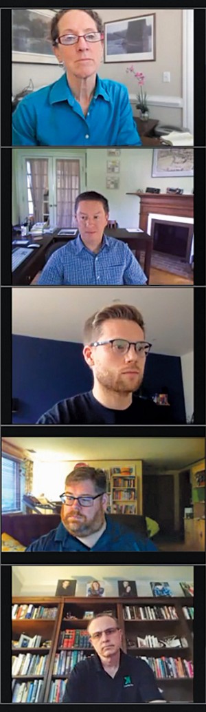 A photo still of a strip of talking heads presenting in a webinar. 09835-feature2-still2.jpg