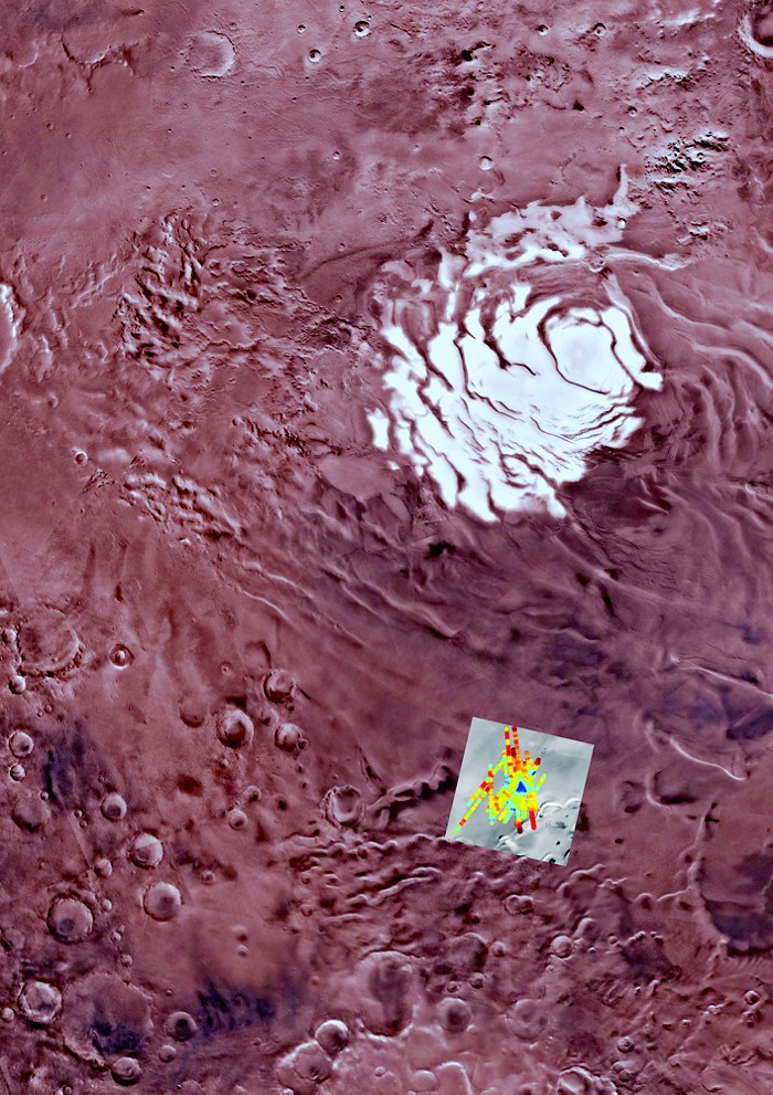 Liquid water detected beneath Mars ice cap